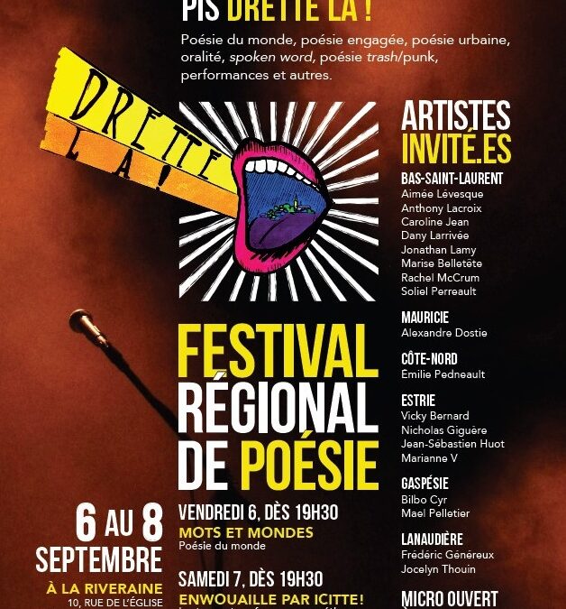 Drette là – Festival régional de poésie